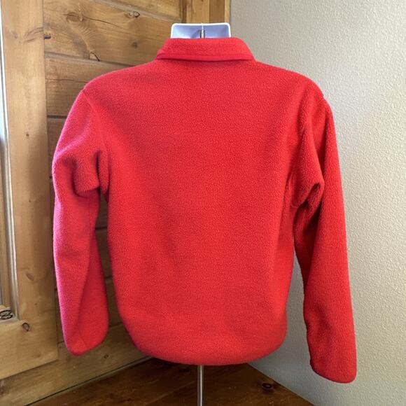 Vintage Patagonia Small retro pile full zip fleece jacket Red made in USA - Picture 4 of 8
